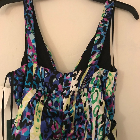 form fitting Mermaid colorful Elegant Dress sz 10 - Picture 8 of 8